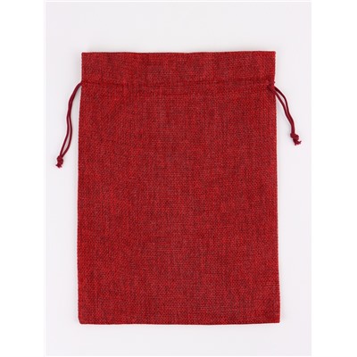 Холщовый мешочек для украшений, подарков и трав, текстиль «Эко», красный, 20×28 ±2 см