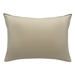 Комплект постельного белья из стираного перкаля бежево-серого цвета из коллекции Essential, 200х220 см