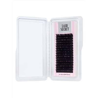Lash Secret Ресницы для наращивания, одна длина, 16 линий, C+/0,07 x 7 мм, чёрный