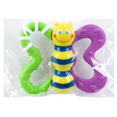 Погремушка Крошка Я «Бабочка» с эластичными элементами, в пакете, от 3 мес.