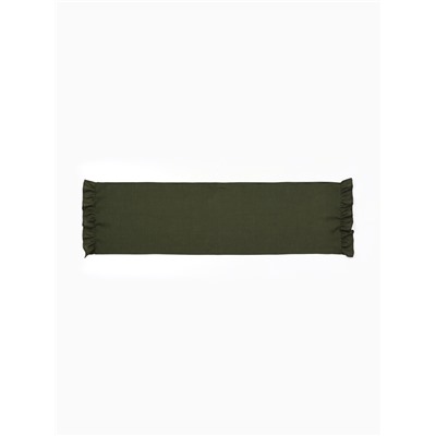 Дорожка на стол Этель Ivory 40×150 см, зелёная, 100% лён 170 г/м²