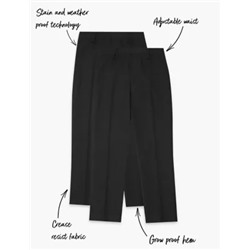 2pk Boys' Skinny Leg School Trousers (2-18 Yrs)