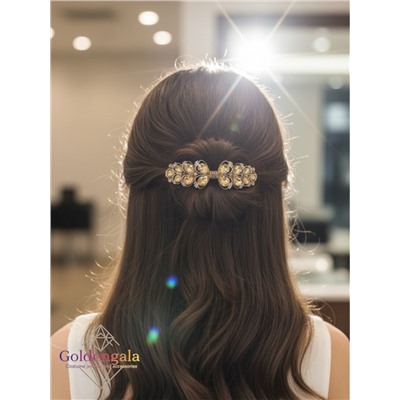Заколка автомат для волос с кристаллами «Блеск элегантности» ЭЛЗ12/03