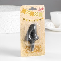 Свеча в торт "Шары" ,цифра 4 , графит, 6,3 см