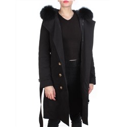 21002 BLACK Пальто зимнее женское MAILILUO (150 гр. холлофайбера)