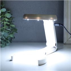 Лампа-лупа  х5 х8 для творчества LEDx8 от 3АAA+ USB линзы d=4,5 см и 10 см 2,6х9х19,5 см