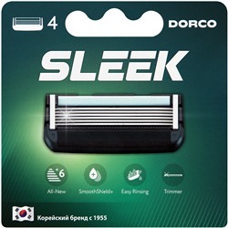 Кассеты для бритвы DORCO SLEEK (4 шт.), SXF 2040