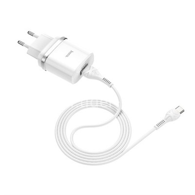 СЗУ Type-C 1 USB выход 18W Quick Charge 3.0 (6V-3.0A/9V-2.0A/12V-1.5A) HOCO C12Q (белый)
