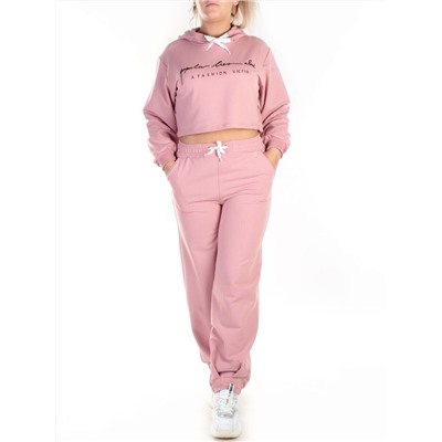 Y316 PINK Спортивный костюм женский (100% хлопок)