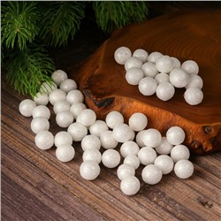 Фигурка для поделок и декора «Шар», набор 55 шт., размер 1 шт.: 0.5 — 1 см, цвет белый