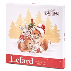 ТАРЕЛКА ЗАКУСОЧНАЯ LEFARD "С НОВЫМ ГОДОМ!" 19 СМ КРАСНАЯ (КОР=18ШТ.)