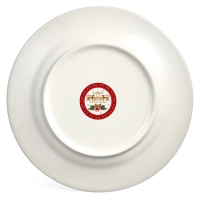 ТАРЕЛКА ОБЕДЕННАЯ LEFARD "ЧАСЫ" 20,5 СМ КРАСНАЯ (КОР=18ШТ.)