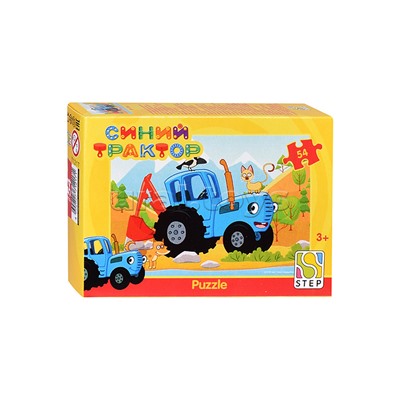 Пазлы 54 "Синий трактор" (Биг Папа)