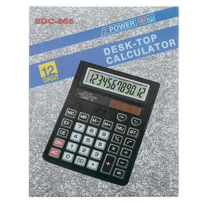 Калькулятор настольный, 12-разрядный, SDC - 885