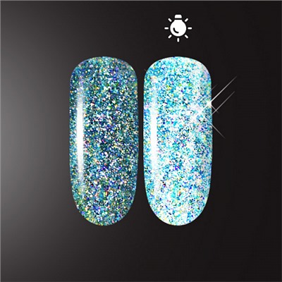 Patrisa Nail, Светоотражающий глиттер Flash Glow Blue, 2гр