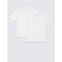 2 Pack Unisex Skin Kind™ School Polo Shirts (2-16 Yrs)