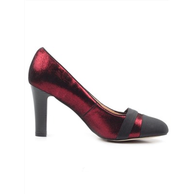 D607-81-2 BLACK/RED Туфли женские (натуральная кожа) размер 35