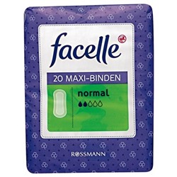 facelle Maxi-Binden normal Прокладки Максимальное впитывание Нормал безопасные для кожи 20 шт.