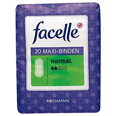 facelle Maxi-Binden normal Прокладки Максимальное впитывание Нормал безопасные для кожи 20 шт.