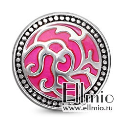 Кнопка Noosa розовая с эмалью