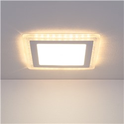 Встраиваемый потолочный светодиодный светильник DLS024 7+3W 4200K