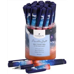 Ручка шариковая маслян LOREX SKY OF STARS.SUNSET Double Soft синий 0,7мм LXOPDS-SS1/24/Китай