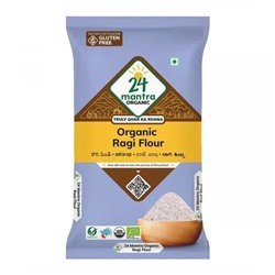 Органическая мука из Дагуссы (500 г), Organic Ragi Flour, произв. 24 Mantra Organic