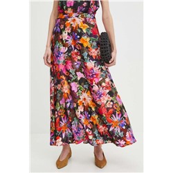 Spódnica damska maxi w kwiaty kolor multicolor