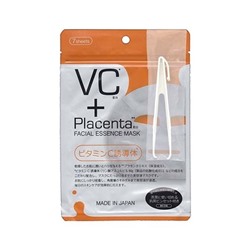 Маска с плацентой и витамином С Facial Essence Mask, Japan Gals 7 шт