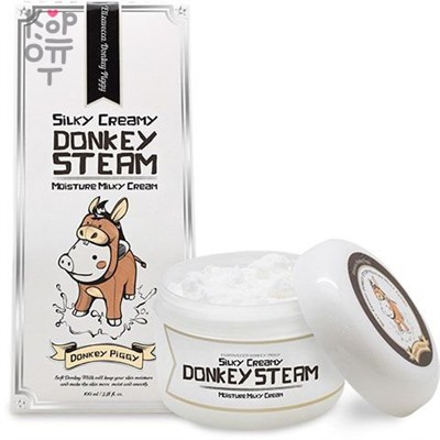 Elizavecca Donkey Piggy Silky Creamy Donkey Steam Moisture Milky Cream - Молочный паровой крем для лица 100мл.,