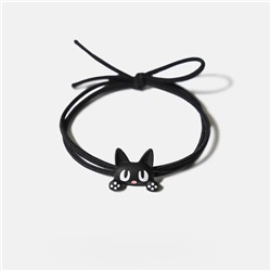 Резинка для волос GIRLY "Cat", black