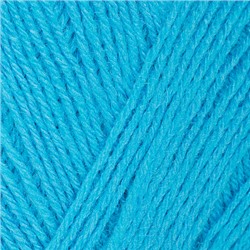 Пряжа для вязания ПЕХ Детский каприз трикотажный (50% мериносовая шерсть, 50% фибра) 5х50г/400м цв.583 бирюза упак (1 упак)
