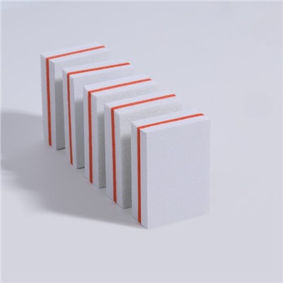 Бафы наждачные для ногтей, набор 50 шт, двухсторонние, 3,5 × 2,5 см, цвет белый