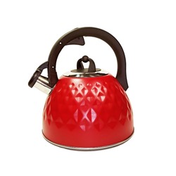 Чайник Zeidan Z-4357 обьем 3,0л нерж Красный декоративное рельефное покрытие (6) оптом