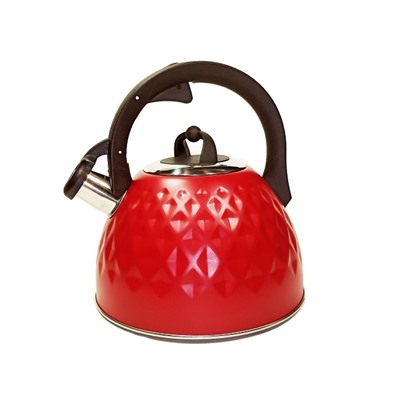Чайник Zeidan Z-4357 обьем 3,0л нерж Красный декоративное рельефное покрытие (6) оптом