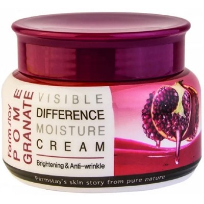 Осветляющий крем для лица Pomegranate Visible Difference Moisture Cream с экстрактом граната, Farmstay 100 г