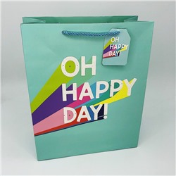 Пакет подарочный "Oh happy day", M