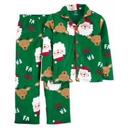 Флисовые пижамы в стиле Санта-Клауса из 2 предметов