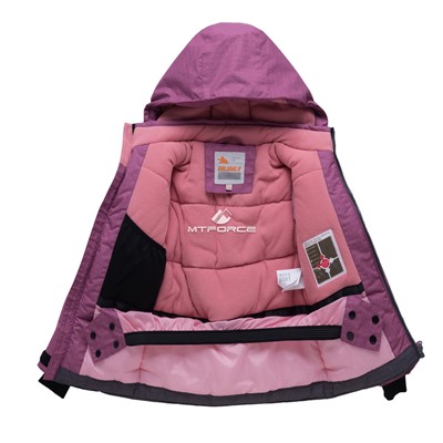 Подростковый для девочки зимний горнолыжный костюм фиолетового цвета 8932F