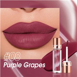 Матовая губная помада O.TWO.O New Trending Lip Gloss Marbling Water Proof Matt Finish Lip Stick № 8 Purple Grapes