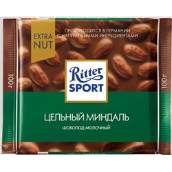 Шоколад Ritter Sport молоч.с цельным миндалем 100г  №7