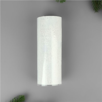 Фатин со снежинками, 15 см, 11 ± 1 г/кв.м, 9,1 ± 0,5 м, цвет белый №1