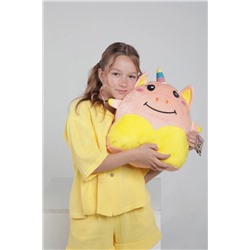 Мягкая игрушка Hugme toys «Единорог», 40 см, розовый