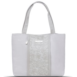 Женская сумка экокожа Richet 2827-08-08 Цветы Св Серый 028