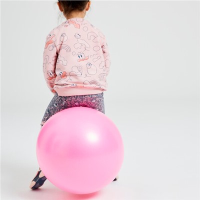 Толстовка для детской гимнастики розовая с принтом decat'oons DOMYOS