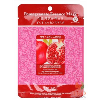 Маска для лица тканевая Гранат Pomegranate Essence Mask, MIJIN   25 г