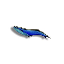 Синий кит- Брошь/ значок - 273