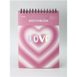 Скетчбук (B5) "Love hearts", pink (18*25) 30 л. 130 г/м