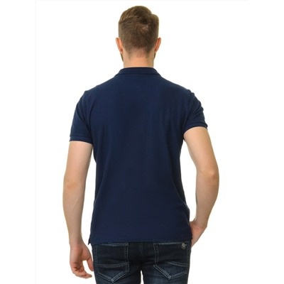 Рубашка поло с манжетом мужская Мос Ян Текс цвет "Темно-синий"