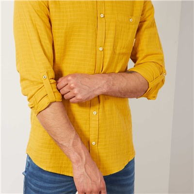 Зауженная рубашка - желтый